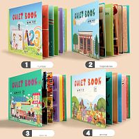 Логічна книжка C 74270 10 сторінок із завданнями, картинки, липучки, у плівці