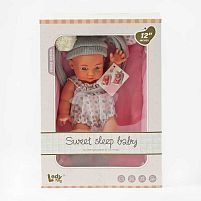 Пупс LD 8809 A м’яке ліжечко, розвивальна дуга, висота 32 см, в коробці