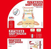 Килимок RT 7205 2 в 1, ходунки, піаніно, підсвічування, пісні, казки, звуки тварин, пульт керування, 4 підвіски, в коробці