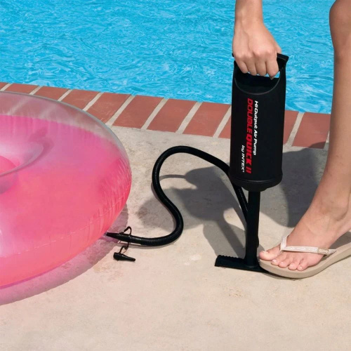 Насос ручний Intex 68612 «Double Quick I Hand Pump» (об'єм: 0,9 L., висота: 29 см., 3 насадки, шланг 1 м., надування/зування) фото 9