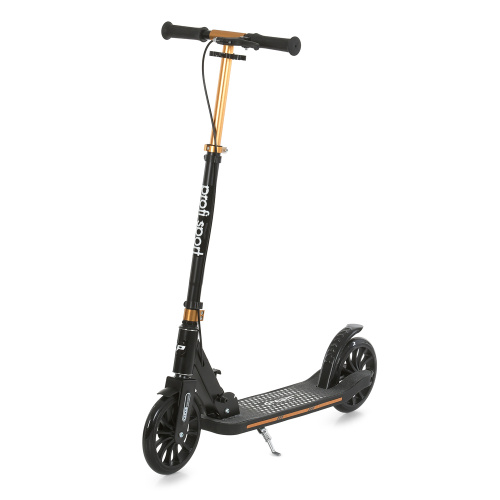 Картинка  Самокат дитячий Trike SR2-090-B (двоколіісний, колеса: PU, Ø195 мм, кермо: складане, висота 81-101 см, гальма: передне ручне, задне ножне, чорний) от магазина cd-market