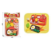 Набір продуктів 626-24 муляжі, на липучках, столове начиння, таця, в пакеті