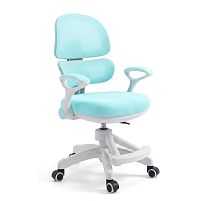 Крісло дитяче Bambi M 6482-4 (колеса: 5 шт, гумове покриття, регульована висота, підлокітники, пластик/метал, спинка: тканина, бірюзовий)
