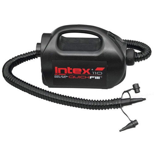 Насос електричний Intex 68609 «Quick-Fill» (живлення: мережа 220V чи прикурювч 12V, 400 л/хв., до 0,83 бар, 3 насадки, надування/здування) фото 2
