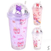 Склянка з кришкою та трубочкою "For Kids" 450мл Stenson R100185