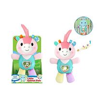 Музичне брязкальце 1963-2 підсвічування, звуки тварин, мелодії, кумедні звуки, кульки, пластиковий тулуб, текстильні голова та кінцівки, в коробц