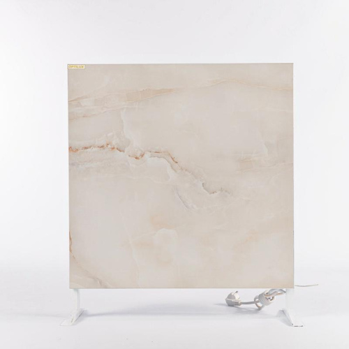 Електрична інфрачервона керамічна панель (обігрівач) Optilux РК700НВ (0.7 kW, 15-18 кв.м., бежевий мармур, електронний терморегулятор, 5*60*60 см.) фото 2