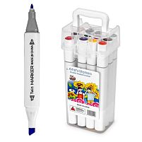 Маркери двосторонні білий корпус "Marker" 12кол Stenson WW00347