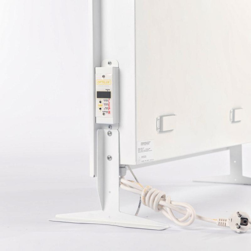 Електрична інфрачервона керамічна панель (обігрівач) Optilux РК700НВ (0.7 kW, 15-18 кв.м., бежевий мармур, електронний терморегулятор, 5*60*60 см.) фото 5