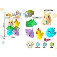 Набір пискавок 916-255 6 штук, середній розмір: 7х5х8.5 см, в пакеті