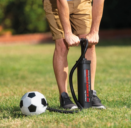 Насос ручний Intex 68615 «Double Qoick III Hand Pump» (об'єм: 3,3 L., висота: 48 см., 3 насадки, шланг 1 м., надування/зування) фото 11