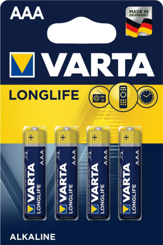 Картинка  Батарейка VARTA LONGLIFE AAA BLI 4 ALKALINE (04103101414) от магазина cd-market