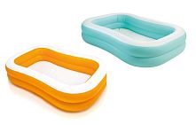 Дитячий надувний басейн Intex 57181 (147*229 см, ↑46 см, об'єм: 600 л, ненадувне дно, серія: Swim Center)