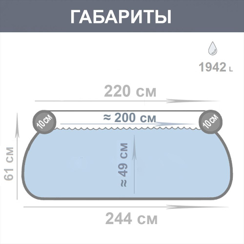 Надувний басейн Intex 28106 (61*244 см, об'єм: 1942 л., серія: Easy Set) фото 4