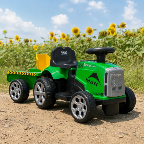 Електромобіль дитячий Bambi Racer M 6346ER-5 «Трактор» (колеса: передні Ø6", задні Ø6,7"/EVA, акк: 6V/7Ah, мотор: 2*6V/25W, до 5 км/г, до 25 кг) фото 4