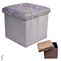 Тумба-пуф складаний "Golden cracks" 35*35*33см Stenson R33443