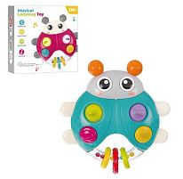Музичне брязкальце G 310 Штрихкод=40218 підсвічування, мелодії, звуки, пальчикові ігри, гумові гризунці, в коробці