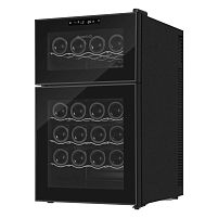 Картинка  Винотека Philco /2 зоны/24 бутылок/температур 8-18 С/Led-подсветка/сенсор/дисплей/черный (PW24FD) магазин cd-market