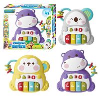 Піаніно "Розумні нотки" 23854 "WToys", 3 види, ОЗВУЧУВАННЯ УКРАЇНСЬКОЮ МОВОЮ, “Вивчаємо цифри”, “Скоромовки”, “Казки”, “Зіграй мелодію”, пісеньки