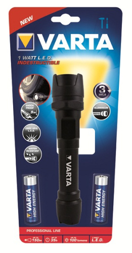 Картинка  Фонарь VARTA Indestructible LED 2AA (18701101421) от магазина cd-market