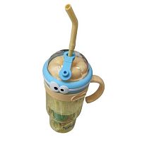 Склянка з кришкою та трубочкою "Smile" 1.0л Stenson R37489