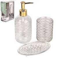 Набір для ванної "Transparent" 3пр/наб 24*18.5*8см Stenson R99039