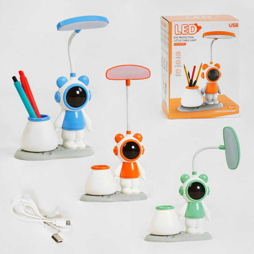 Лампа світлодіодна M 48499 3 кольори, "Космонавт", 2 режими роботи, вбудований акумулятор, ВИДАЄТЬСЯ ТІЛЬКИ МІКС ВИДІВ