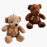 М`яка іграшка M 18530 "Ведмедик", сидячий, висота 33 см, пластикові очі, бантик, ВИДАЄТЬСЯ ТІЛЬКИ МІКС ВИДІВ