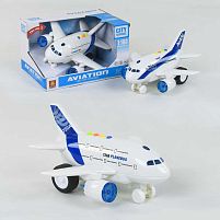 Літак WY 720 A / WY 720 B інерція, 2 види, світлові та звукові ефекти, на батарейках, в коробці