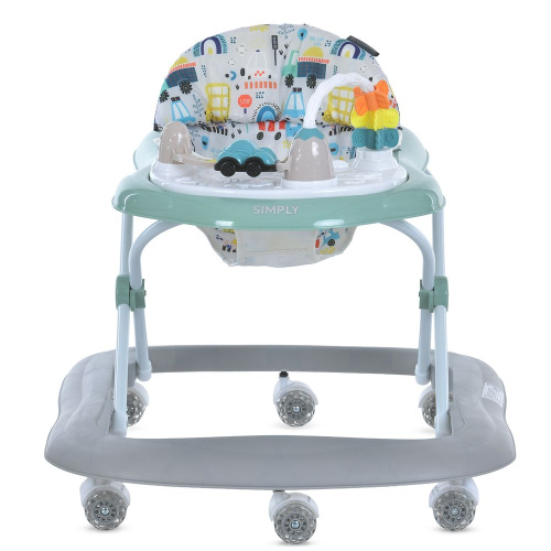 Ходунки дитячі El Camino ME 1215 Green (колеса: 8 шт, стопори: музика, світло, кермо, рухомі деталі, салатовий/сірий) фото 3