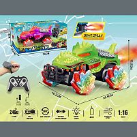 Машина на радіокеруванні ZJ 238-59 A акумулятор 3.7 V, пульт 2.4 Ghz, браслет, підсвічування, роликові колеса, парогенератор, в коробці