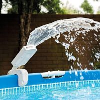 Фонтан-водоспад з LED-підсвіткою для бассейна Intex 28089 (працює від фільтруючого насоса 3785-11355 л/год., 4 кольори, підключення: Ø 32/38 мм)