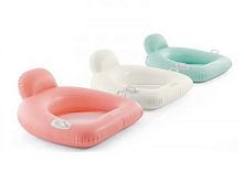 Плотик дитячий надувний для плавання Intex 56801 (107*114 см, дно-сітка, ручки, спинка, вік 6+, до 100 кг)