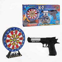Пістолет з мішенню 94978 "WToys", звук, підсвічування, лазерний приціл, мішень на батарейках, в коробці