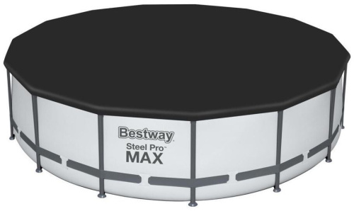 Каркасний басейн Bestway 56438 (122*457 см., об'єм: 16015 л., картриджний фільтр-насос 3028 л/год, драбина, тент, серія: Steel Pro MAX) фото 4