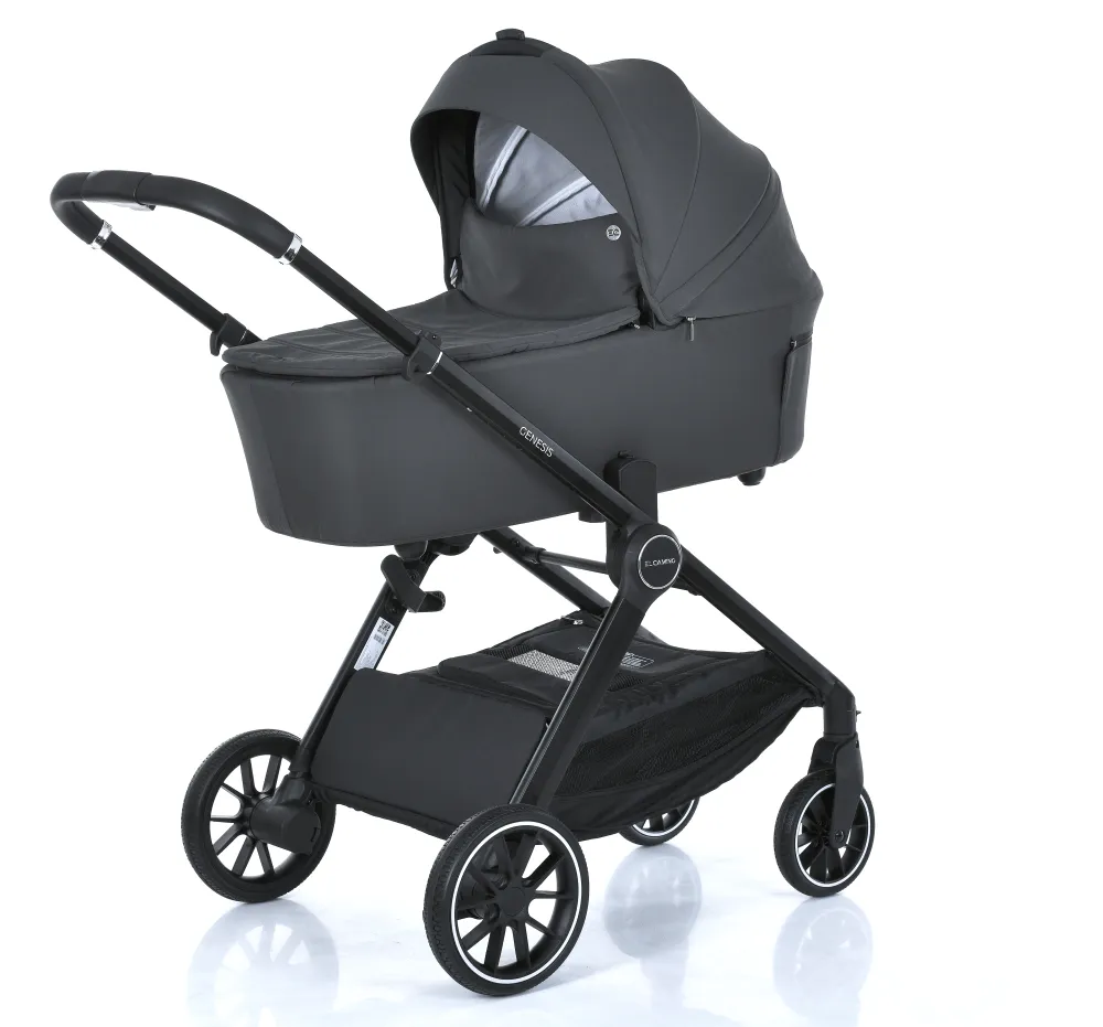 Коляска дитяча прогулянкова El Camino ME 1126 GENESIS Asphalt Gray (універсальна, 2в1) фото 2