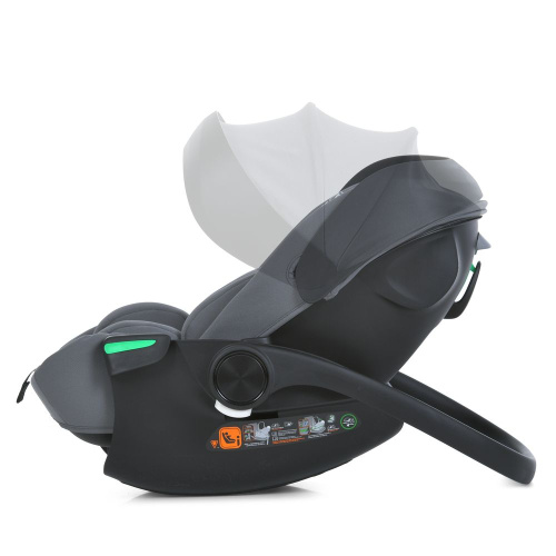 Автокрісло El Camino i-FLOW ME 1198 Gray (встановлення проти ходу руху, зріст дитини: 40-87 см, 3 точки кріплення, ремень безпеки, вік 0+) фото 5