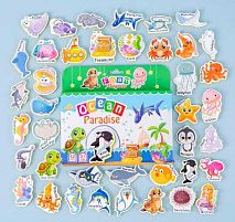 Магніти M 50543 42 елементи, “Морські жителі”, товщина: 0.5 см, м’які магніти, в коробці