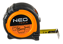 Картинка  Рулетка NEO, стальная лента 5 м x 25 мм, магнит (67-115) магазин cd-market