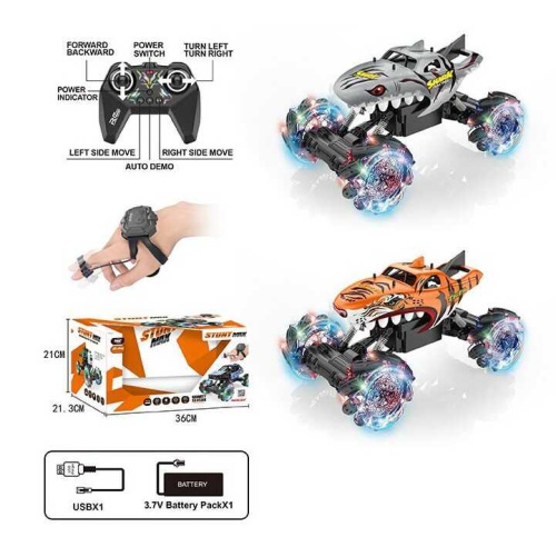 Джип на радіокеруванні 666-784 SDCA 2 види, акумулятор 3.7 V, пульт 2.4 G, браслет, підсвічування, роликові колеса, в коробці, ВИДАЄТЬСЯ МІКС