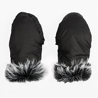 Рукавиці з хутром 209889 цвет чорний, в пакеті