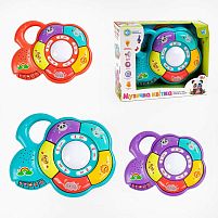 Музична квітка 34771 "WToys", 3 кольори, ОЗВУЧУВАННЯ УКРАЇНСЬКОЮ МОВОЮ, казки, вірші, пісні, мелодії, підсвічування, ноти, літери, в коробці, ВИД