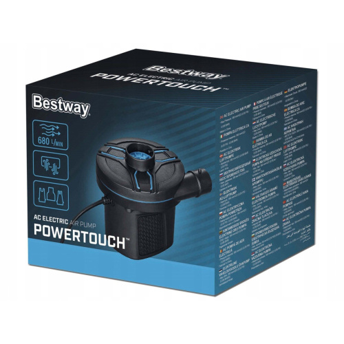 Насос електричний BestWay 62252 «Powertouch» (живлення мережа 220V, 680 л/хв., 3 насадки, ручний, надування/здування) фото 4