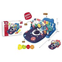 Килимок 668-216 2 кольори, 4 брязкальця, дзеркальце, звук, мелодії, піаніно, в коробці