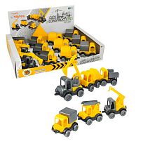 Будівельні машинки "Kid cars" 39901 ЦІНА ЗА 12 ШТУК У БОКСІ "Tigres"