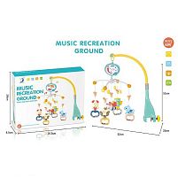 Карусель HL 2020-45 “Тваринки”, звук, підсвічування, регулювання звуку, 5 брязкалець, прорізувач, в коробці