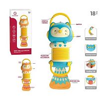 Брязкальце YL 616 2 кольори, "Сова", підсвічування, мелодії, англ.алфавіт, пісні англійською, акордеон, у коробці