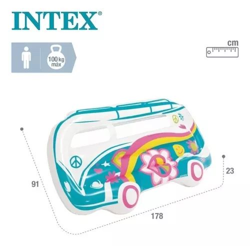 Плотик надувний для плавання Intex 58728 «Автобус» (91*178 см, вік 3+, до 100 кг) фото 4