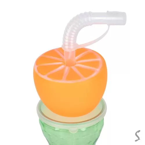 Склянка з кришкою та трубочкою "Juicy fruits" 500мл Stenson R38205 фото 2