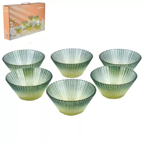 Салатник скло "Emerald" 6шт/наб d12см Stenson R10620